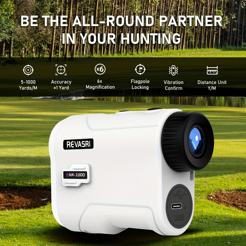 REVASRI 1000-Yard Golf Rangefinder – Slope, Pin-Seeker & Vibration