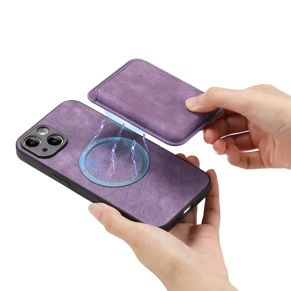 Vintage PU Leather Phone Case – Shockproof & Functional