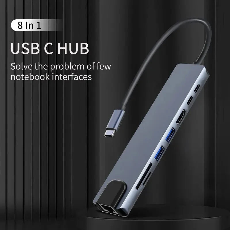 8-in-1 USB-C Hub – Expand Your Connectivity