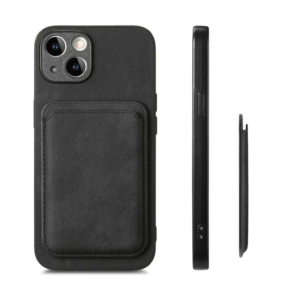 Vintage PU Leather Phone Case – Shockproof & Functional
