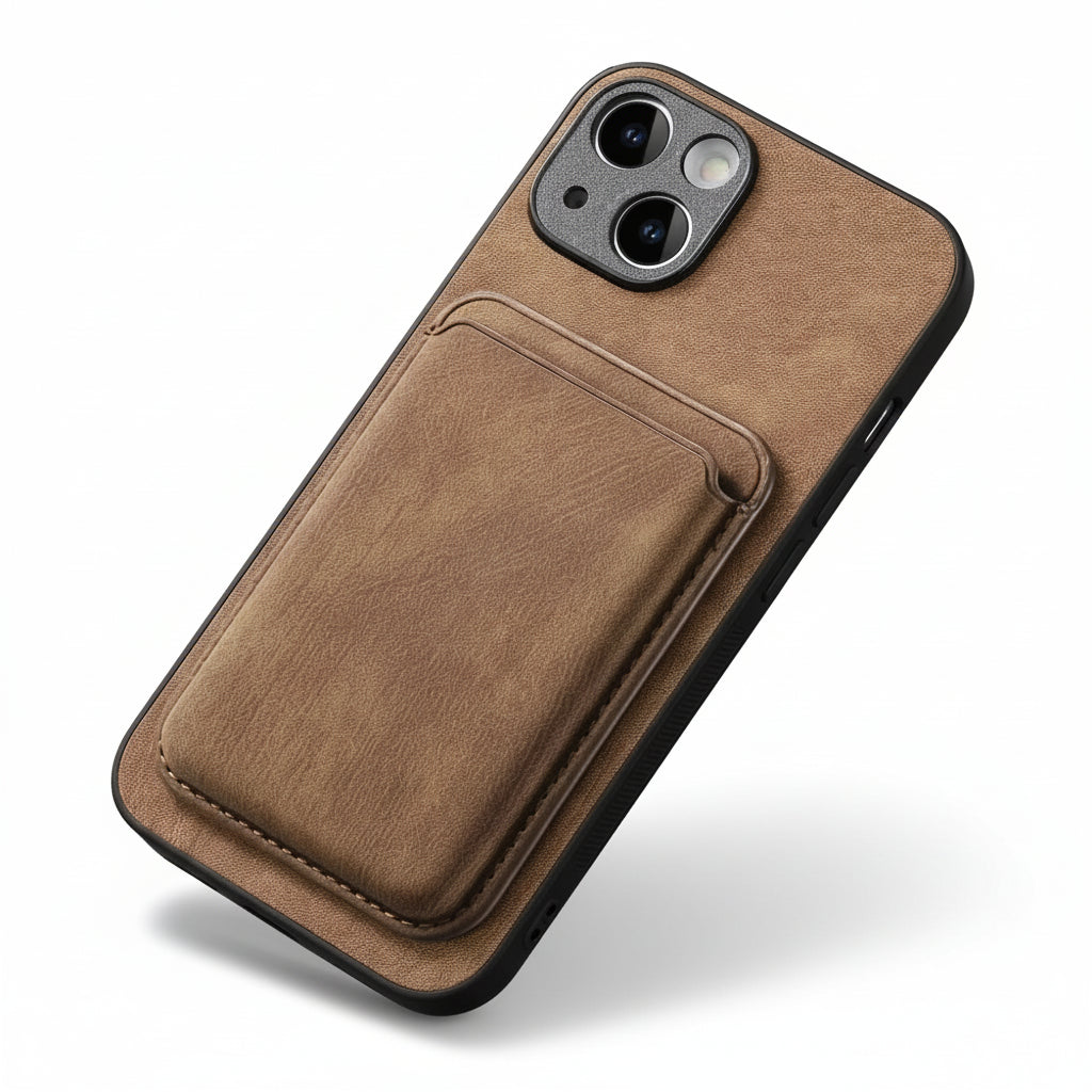 Vintage PU Leather Phone Case – Shockproof & Functional