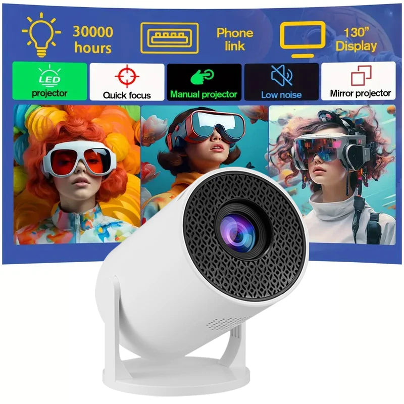 Mini Home Projector – Full HD, Bluetooth Compatible