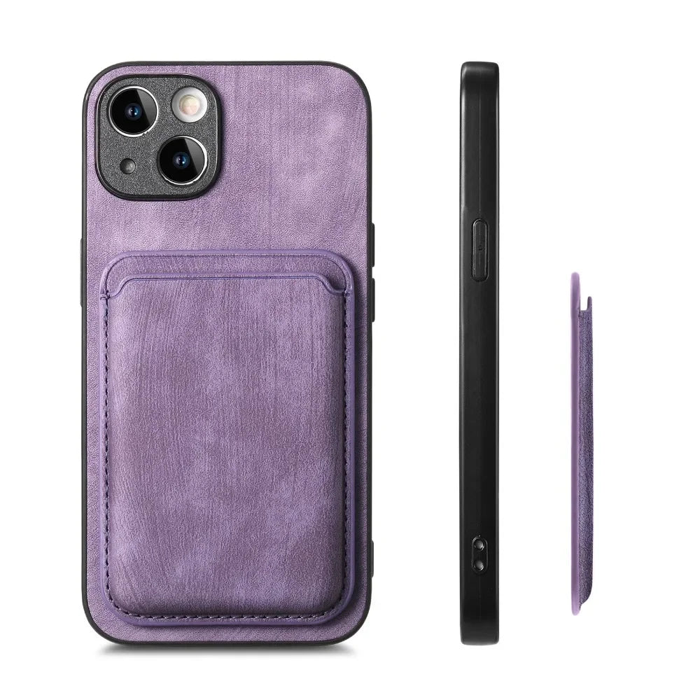 Vintage PU Leather Phone Case – Shockproof & Functional